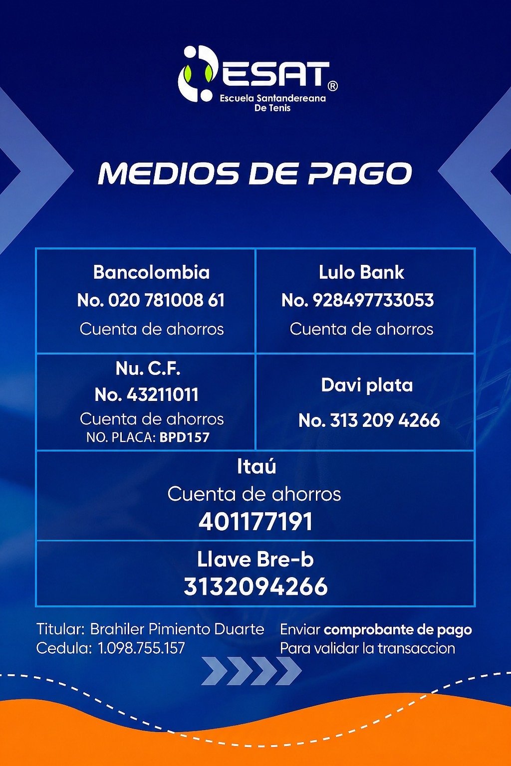 Métodos de pago ESAT
